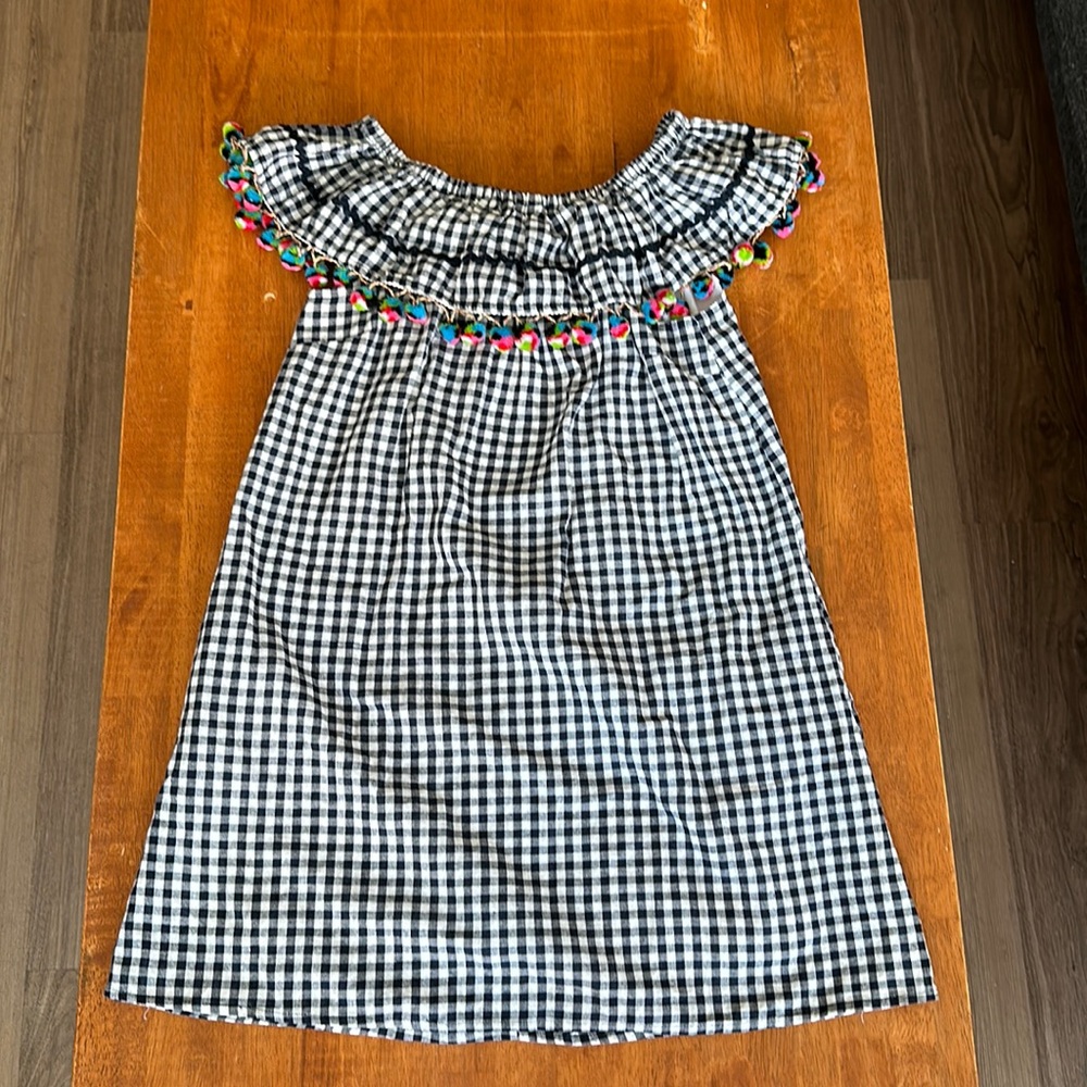 Love Riche navy/white off-shoulder shift dress